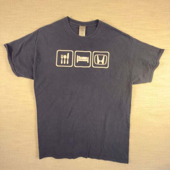 Gildan Eat Sleep Honda Graphic T-Shirt Size XL